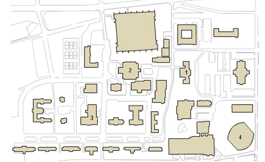 ETSU Campus Map Portion